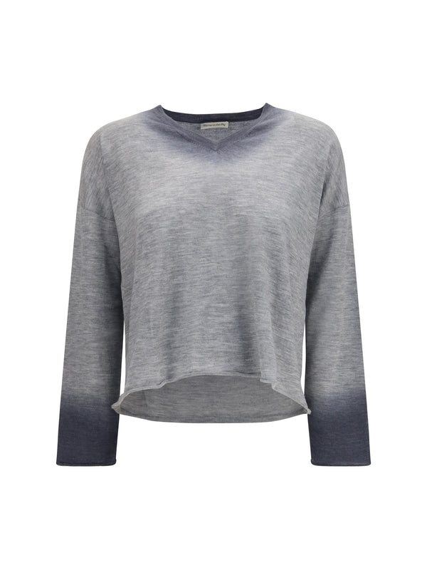 Mirror In The Sky 100% Cashmere sweater in gray