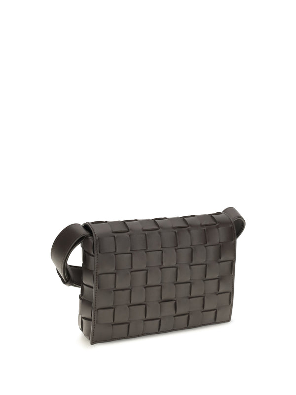 Messenger Crossbody Bag Orto Espresso-Silver Espresso/silver Calf Leather Shoulder