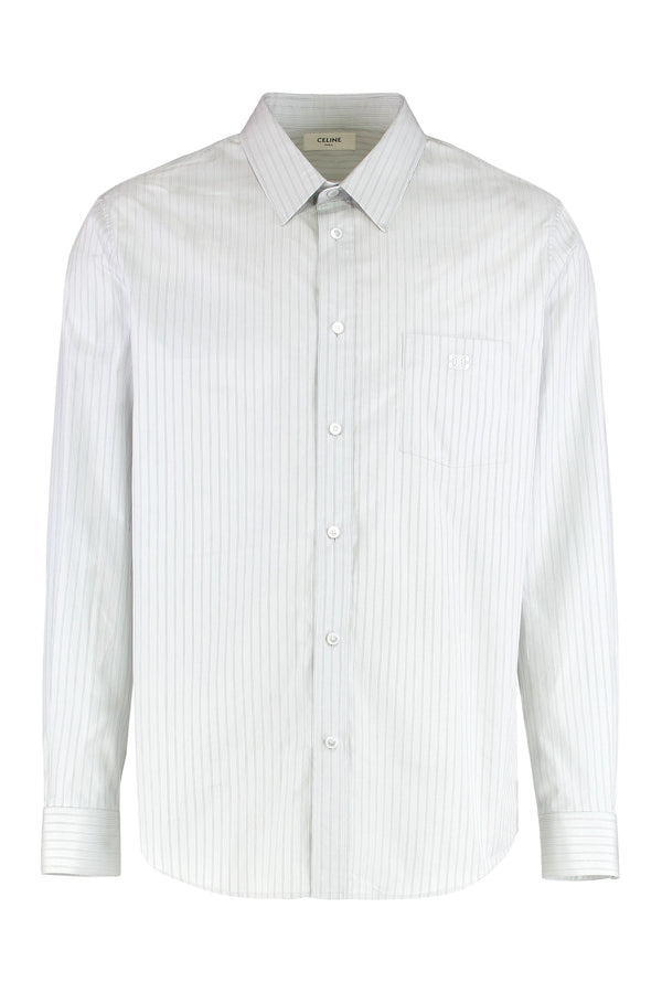 Shirt Cotton Poplin With Stripes White