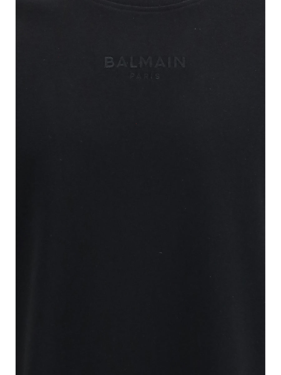 T-Shirt Embroidered Logo Black Black/black Cotton T-shirts