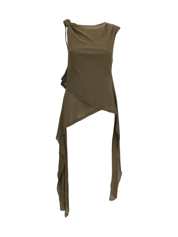 Ganni 100% Polyester tunic in green
