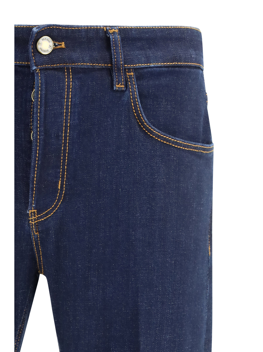 Jeans Cotton Five-Pocket Blue