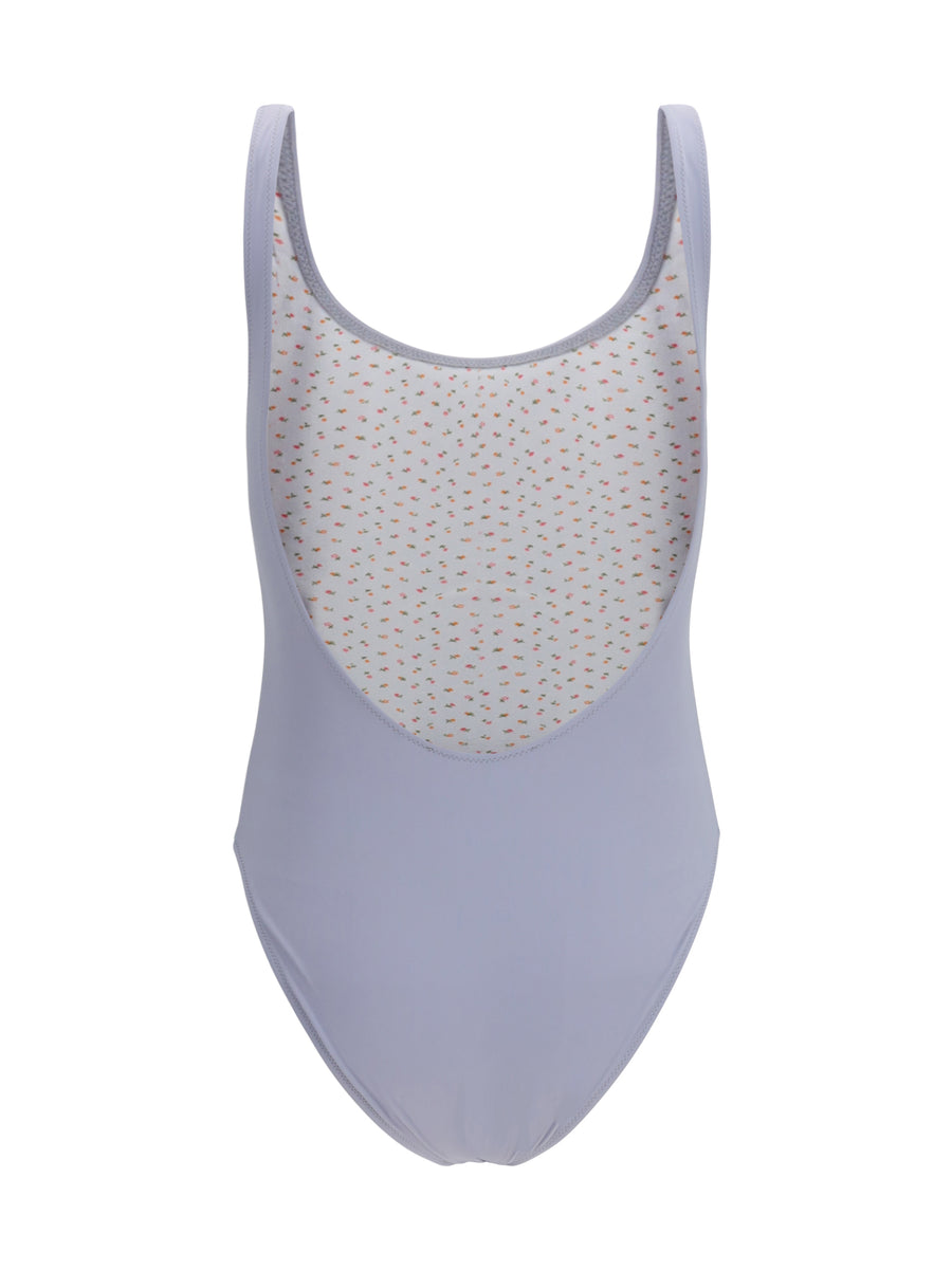 One-Piece Swimsuit Grey Polyamide Swimwear