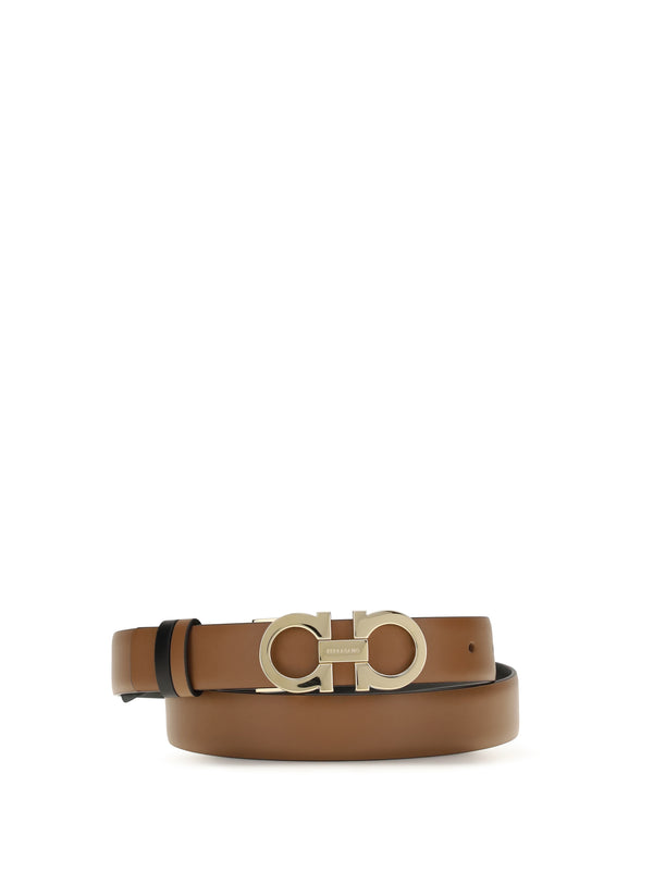 Ferragamo 100% calf leather Bos Taurus belt in brown