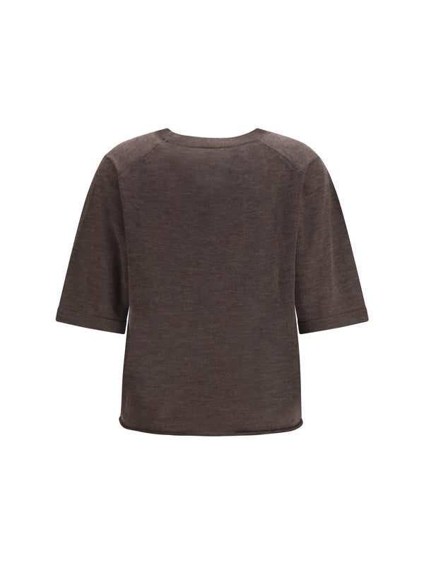 Cashmere T-Shirt Nala Brown Melange (capra Hircus)