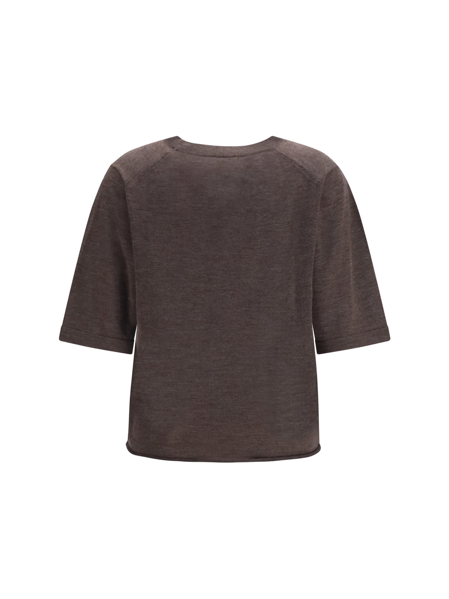 Cashmere T-Shirt Nala Brown Melange (capra Hircus)