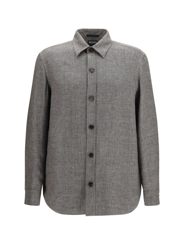 Cashmere, Linen, And Silk Overshirt 054 Shirt