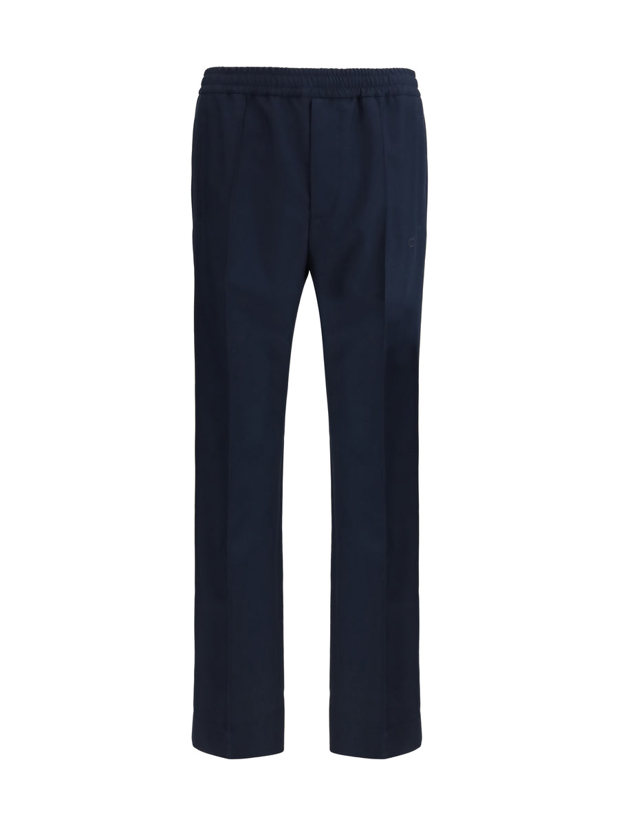 Gucci 100% Polyester trousers in navy