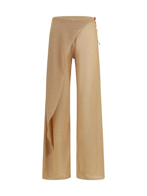 OséRee 64% Polyamide; 36% Metal Fibers trousers in gold
