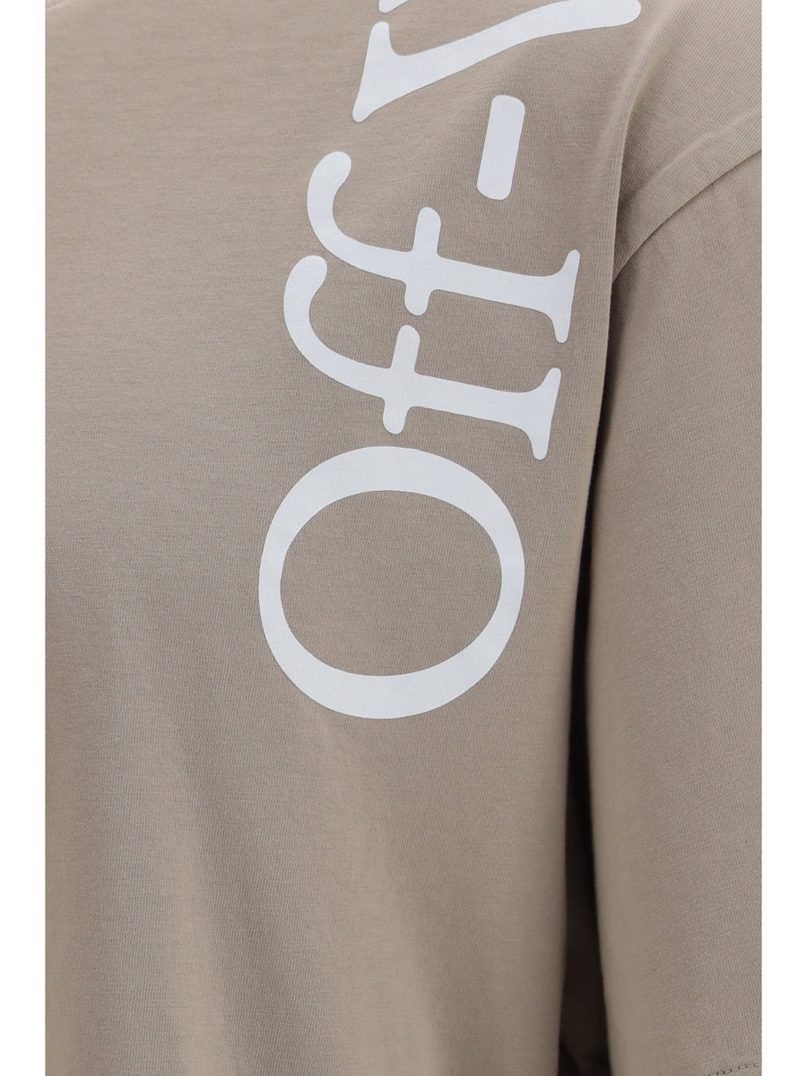 T-Shirt Vertical Bookish Skate Cotton Beige T-shirts
