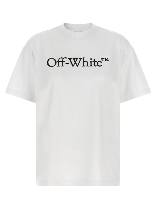 تيشيرت Off White بطبعة شعار — أبيض