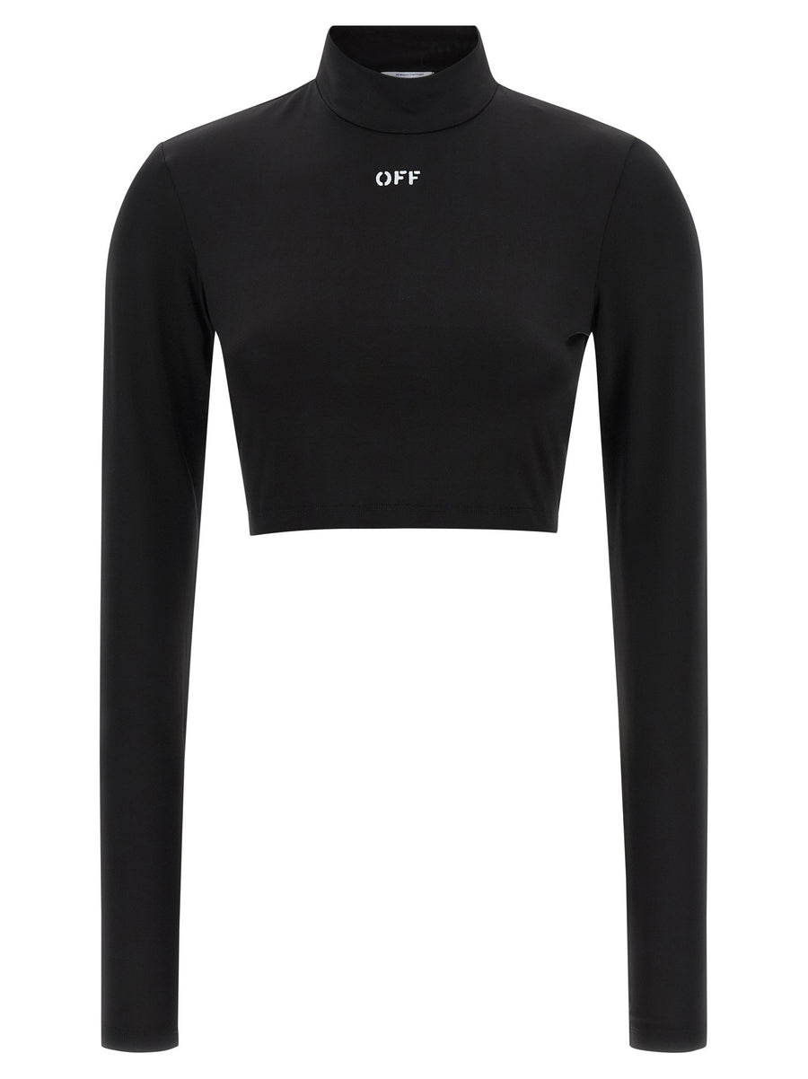 Off White Off Stamp Crop Top
