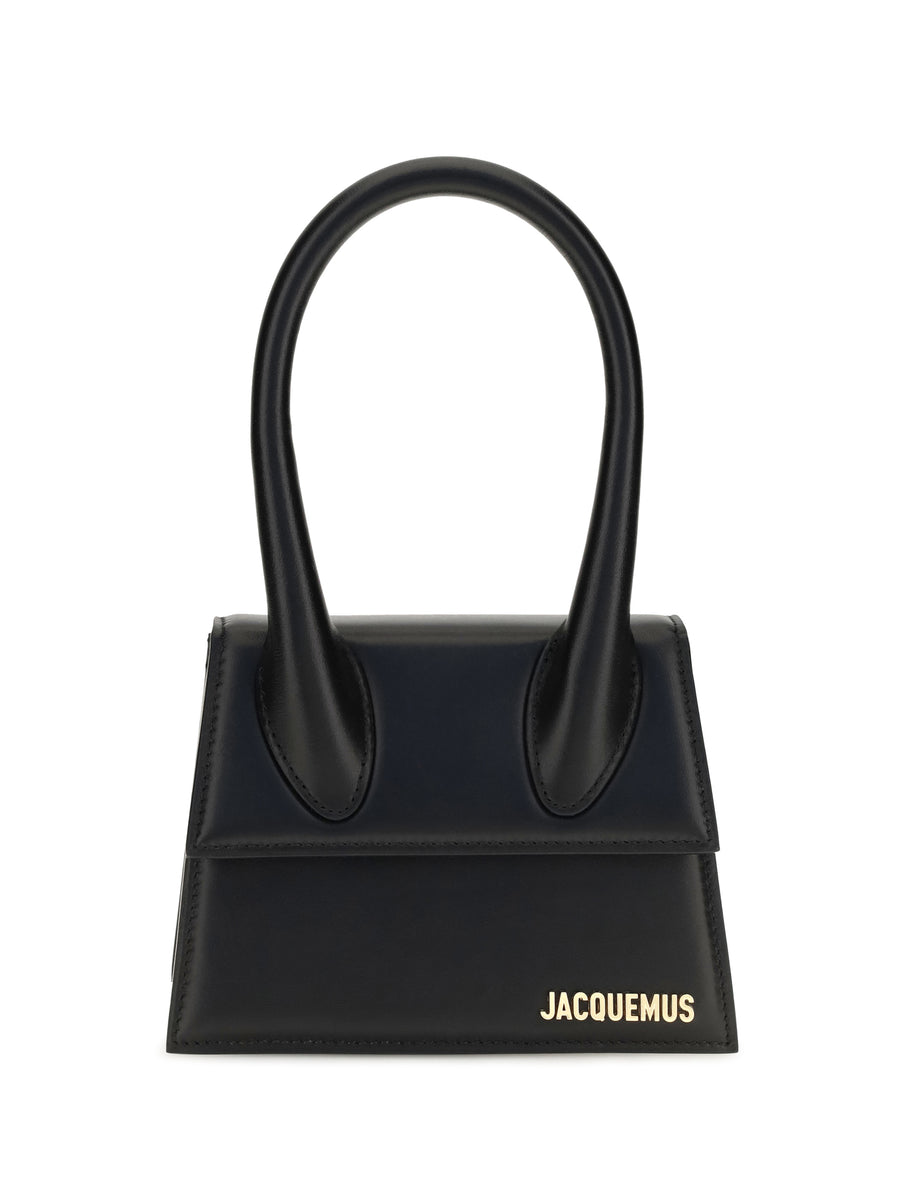 Top-Handle Bag Black Calf Leather Bos Taurus Handbags