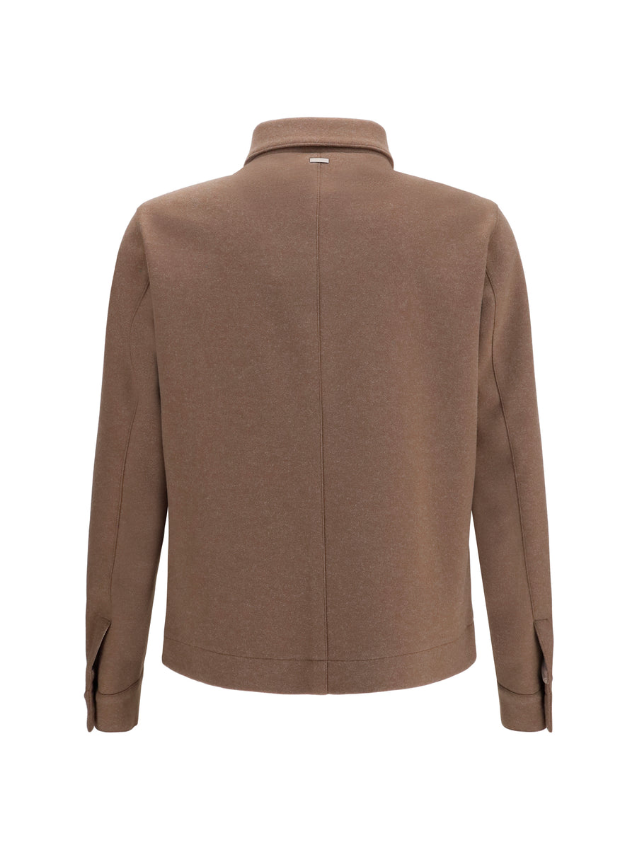 Jacket Snap-Button Dark Taupe Polyester