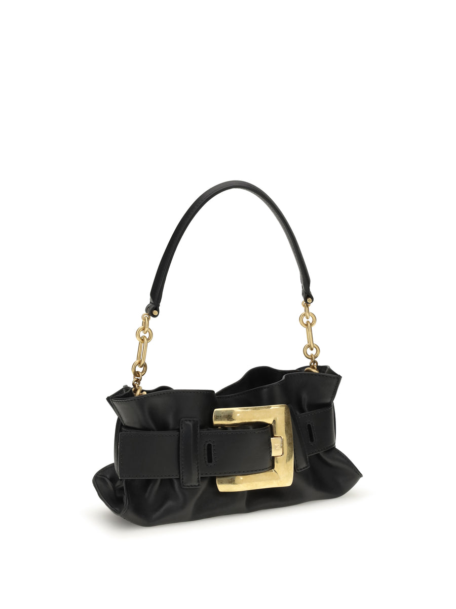 Shoulder Bag Mini Anthem Black Calf Suede