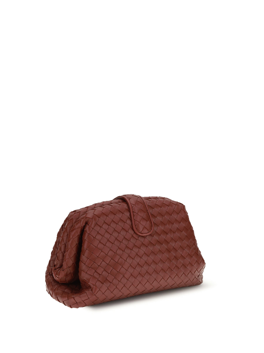 Clutch Lauren 1980 Lava Red Red/brass V Lamb Leather Bags