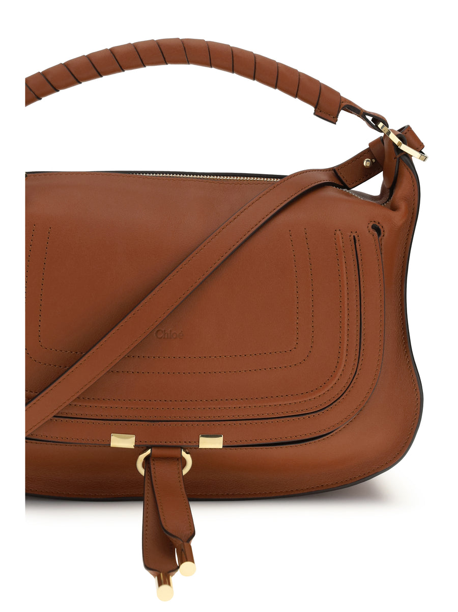 Small Shoulder Bag Marcie Clay Brown Calf Leather (bos Taurus)