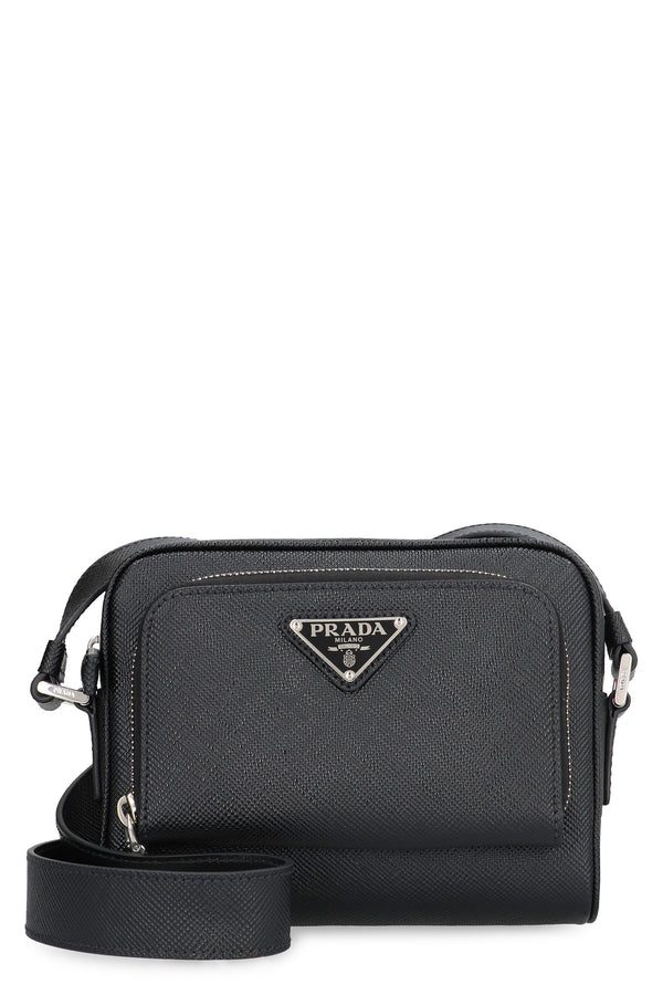 Messenger Bag Saffiano Calfskin Black Leather