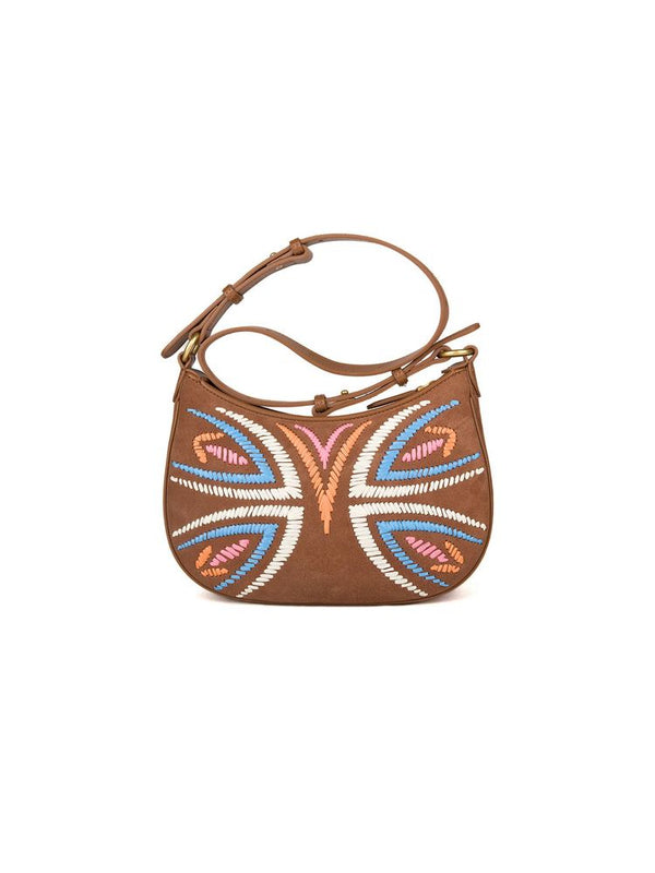 Pinko 100% Sheep Leather shoulder bag in brown