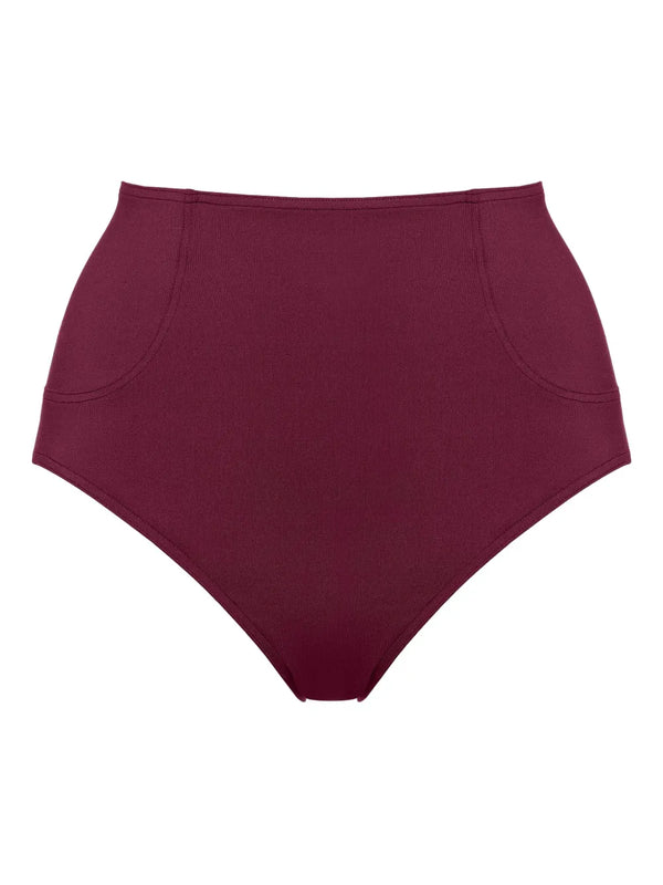 Eres Polyamide 77% high-waisted briefs in burgundy