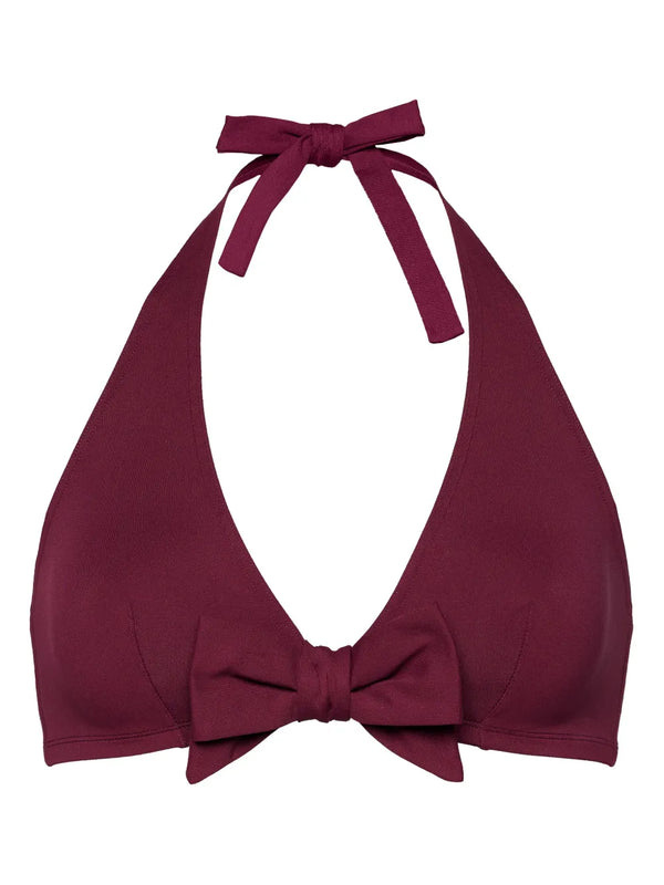 Eres Polyamide 77% bikini top in burgundy