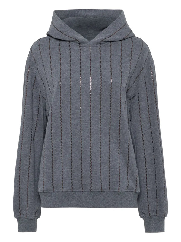 Brunello Cucinelli 100% cotton hoodie in grey