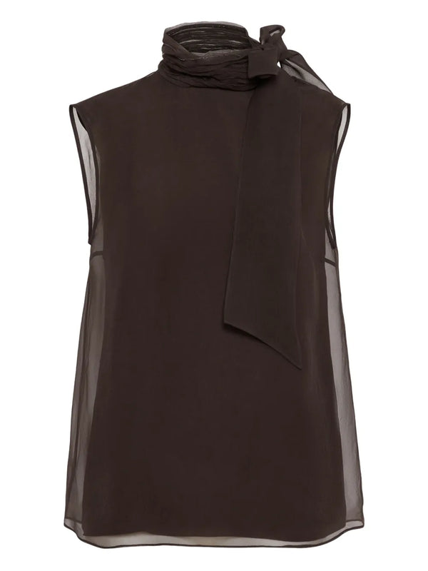Brunello Cucinelli Silk 100% blouse in brown