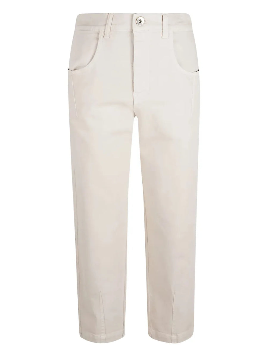 Eleventy Cotton 98% trousers in white