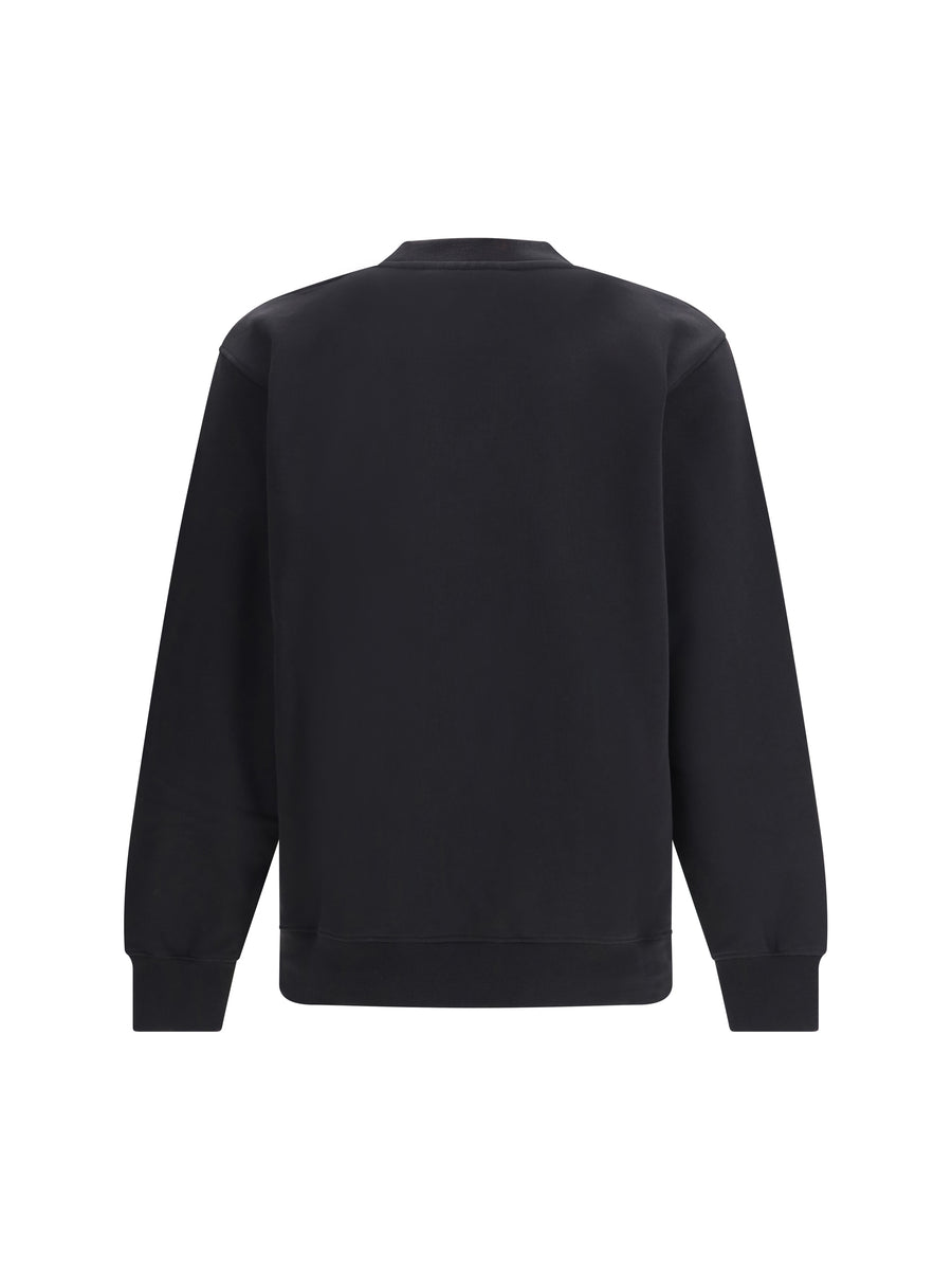 Crewneck Sweatshirt Black Cotton Sweatshirts