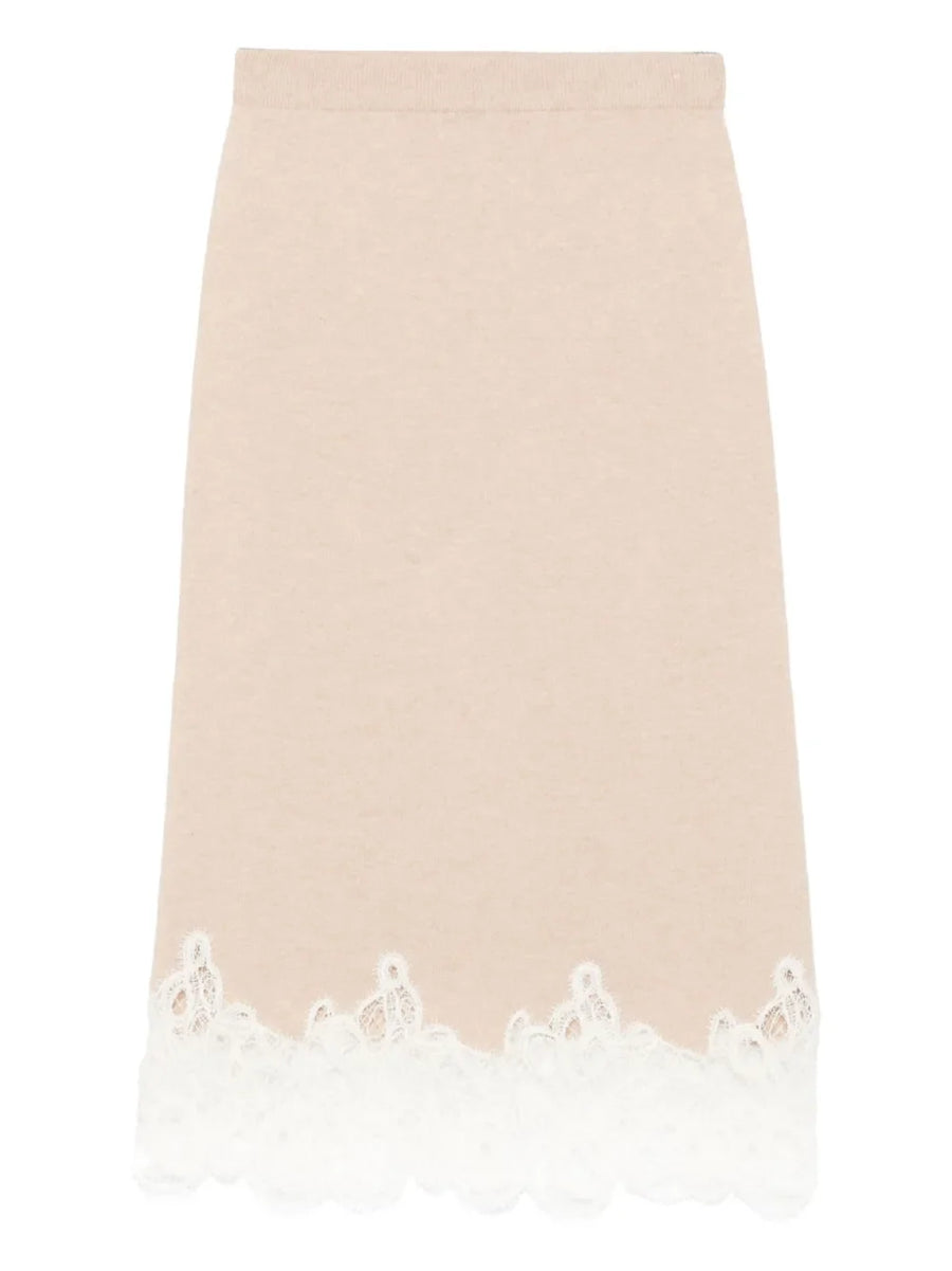 Fabiana Filippi Virgin Wool 75% skirt in beige