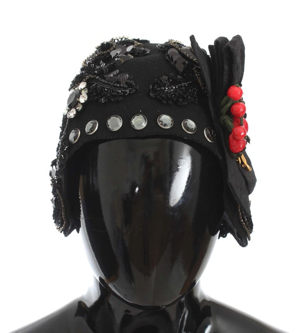 Dolce & Gabbana MS883 60% Wool winter hat in black