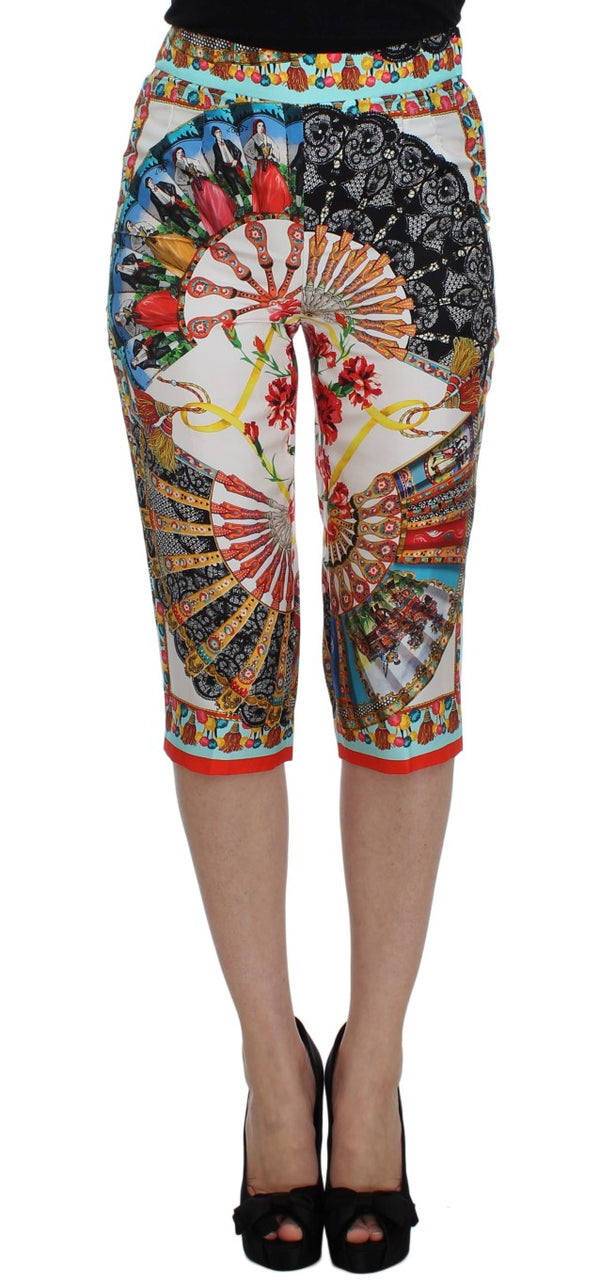 Dolce & Gabbana 100% Silk capris in multicolor