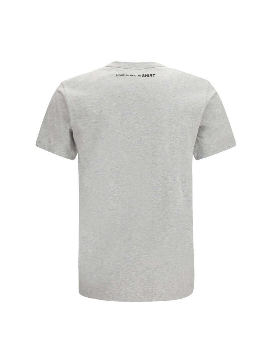 T-Shirt Crewneck Top Grey Cotton T-shirts