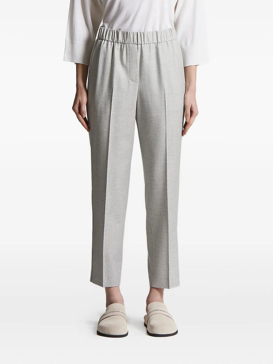 Peserico Virgin Wool 75% trousers in grey