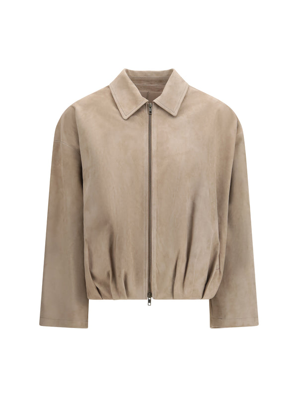 Jacket Suede Sand Lamb Leather