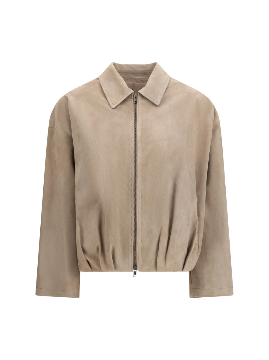 Jacket Suede Sand Lamb Leather