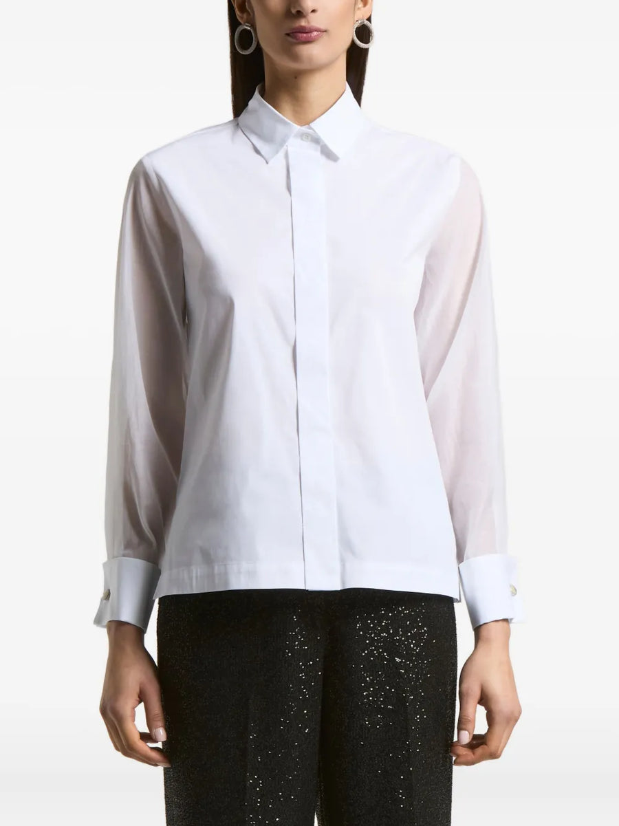 Peserico 100% cotton shirt in white