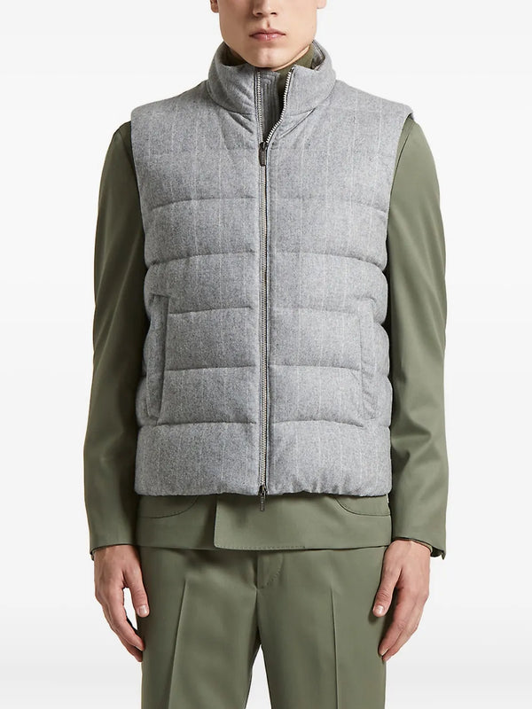 Peserico 100% Wool gilet in grey