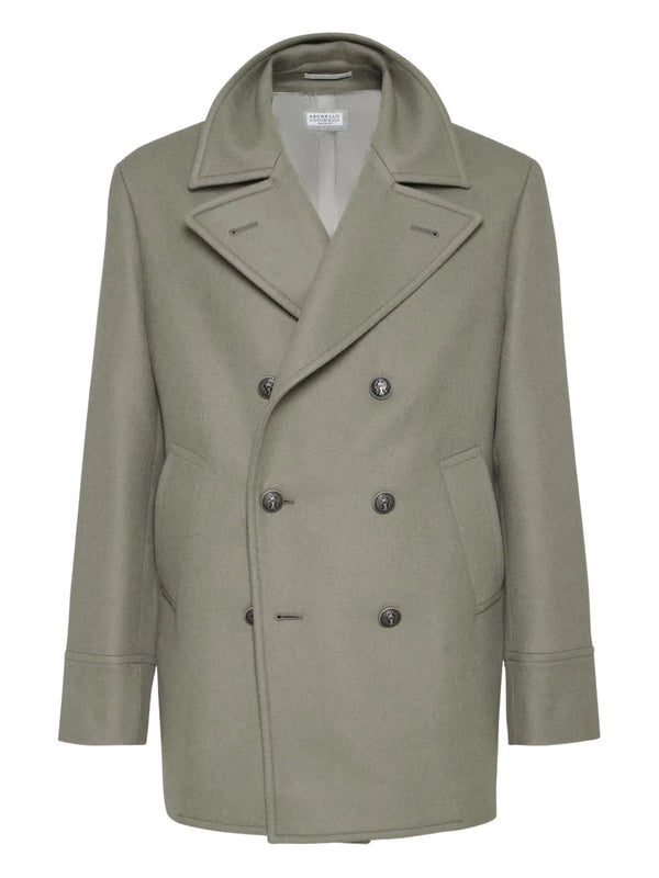 Brunello Cucinelli Wool 100% coat in green
