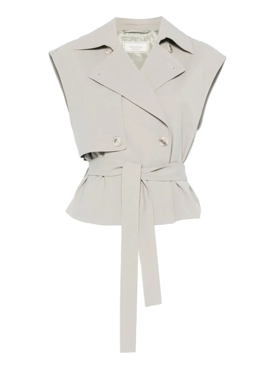 Peserico Outer: Polyester 53% blazer in beige