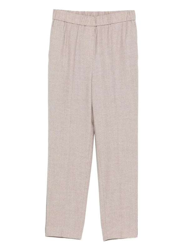 Peserico Outer: Virgin Wool 75% trousers in beige