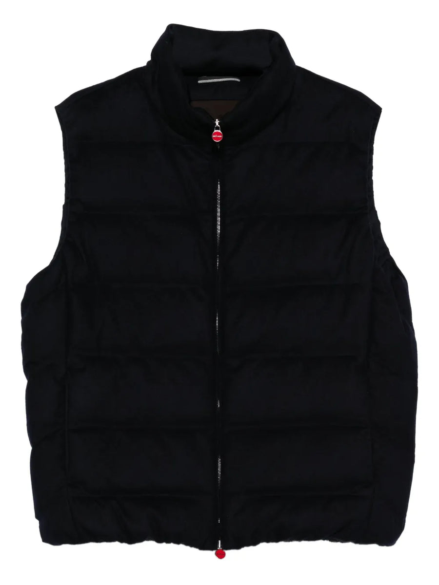 Kiton Outer: Virgin Wool 100% vest in black