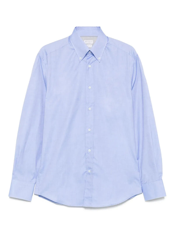 Brunello Cucinelli Cotton 100% shirt in light blue