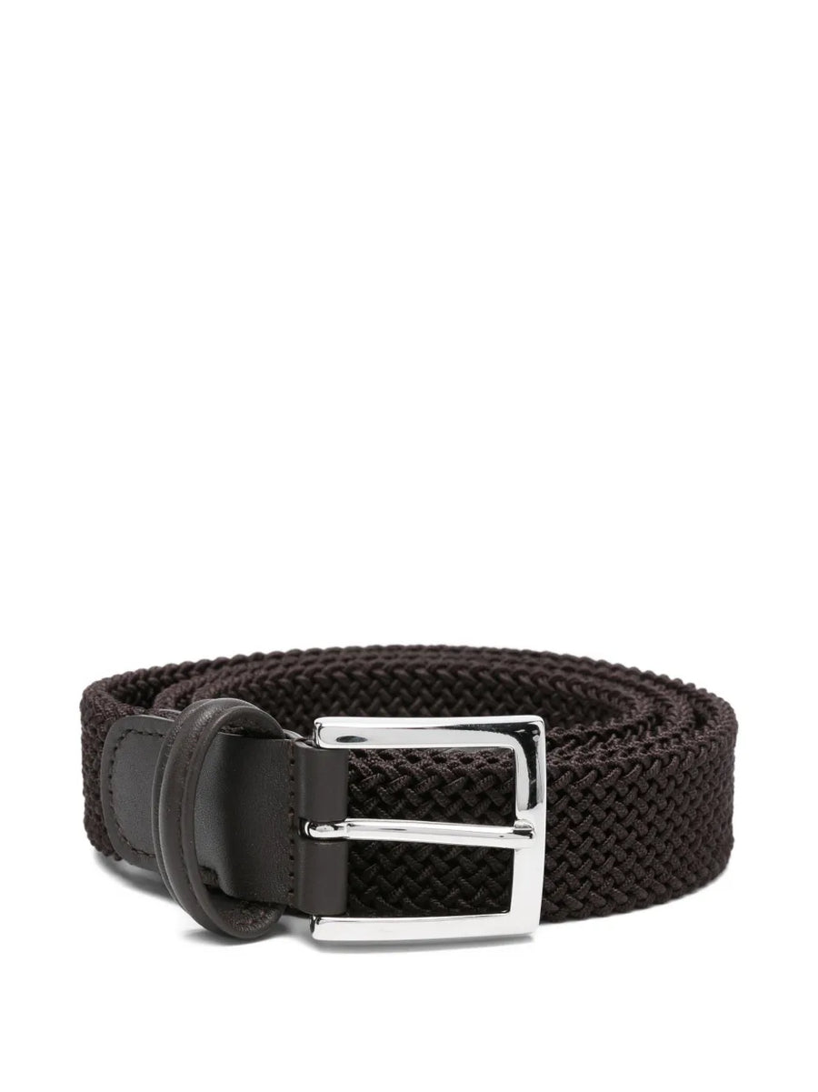 Kiton Woven fabric belt in black