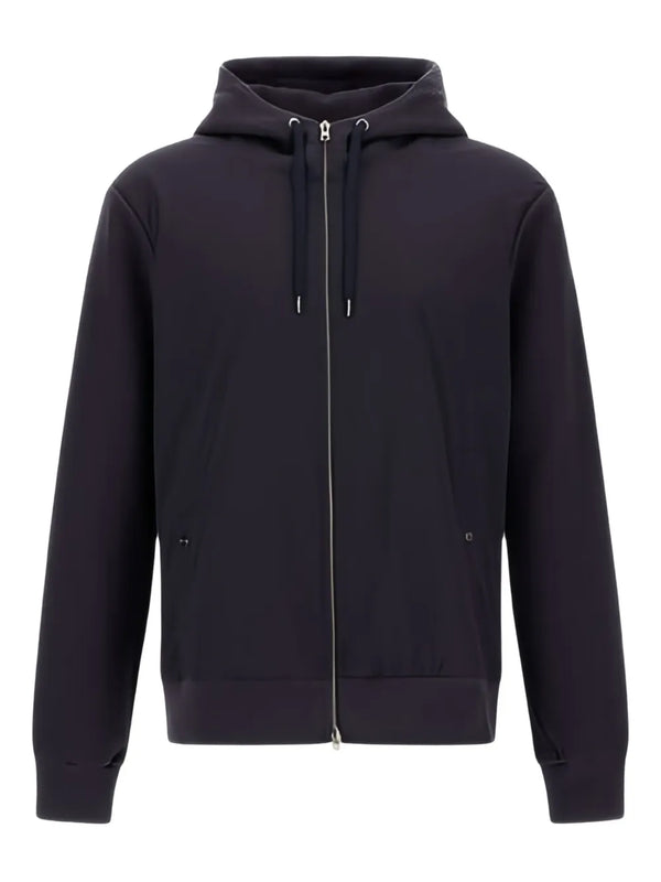 Herno Outer: Cotton 100% hoodie in navy