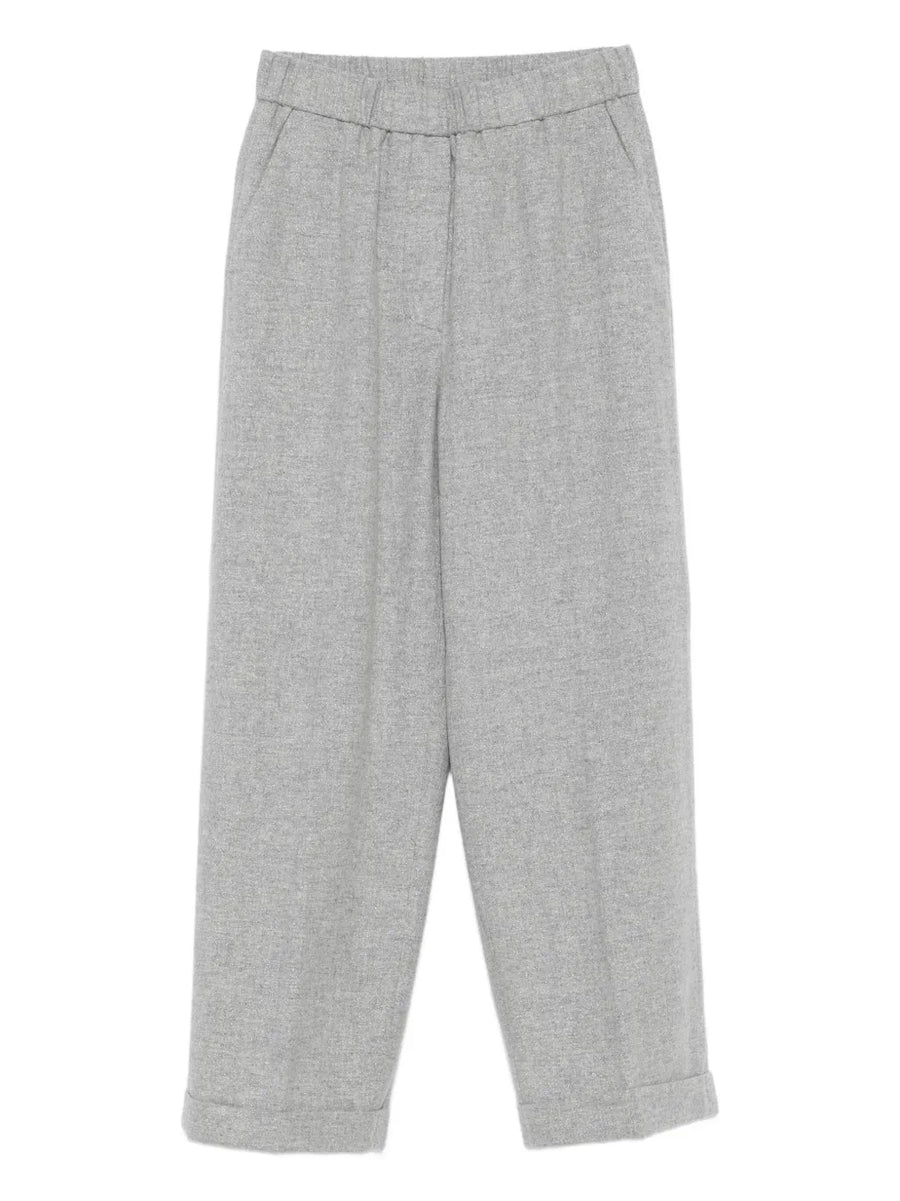 Peserico Outer: Virgin Wool 94% trousers in grey