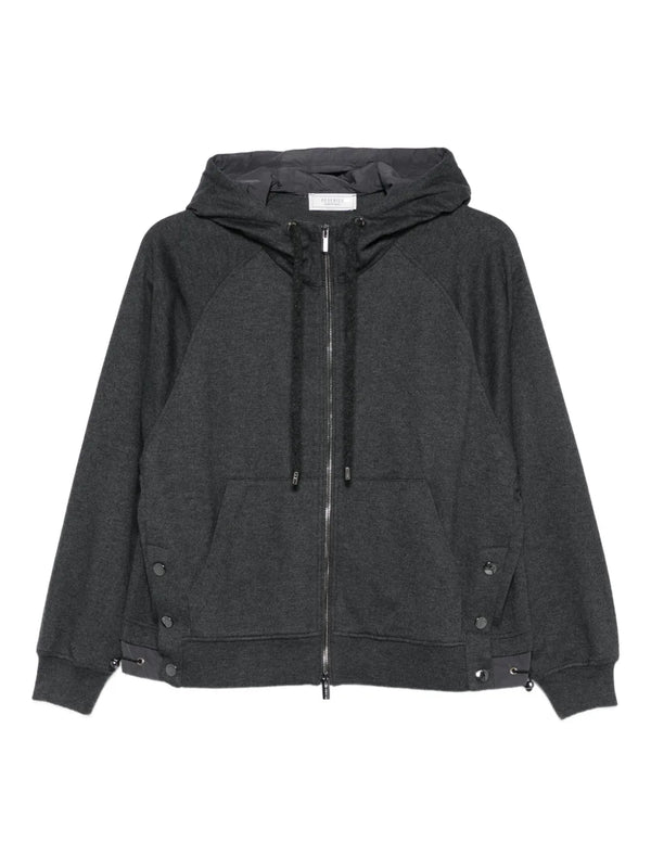 Peserico Polyester 100% hoodie in charcoal