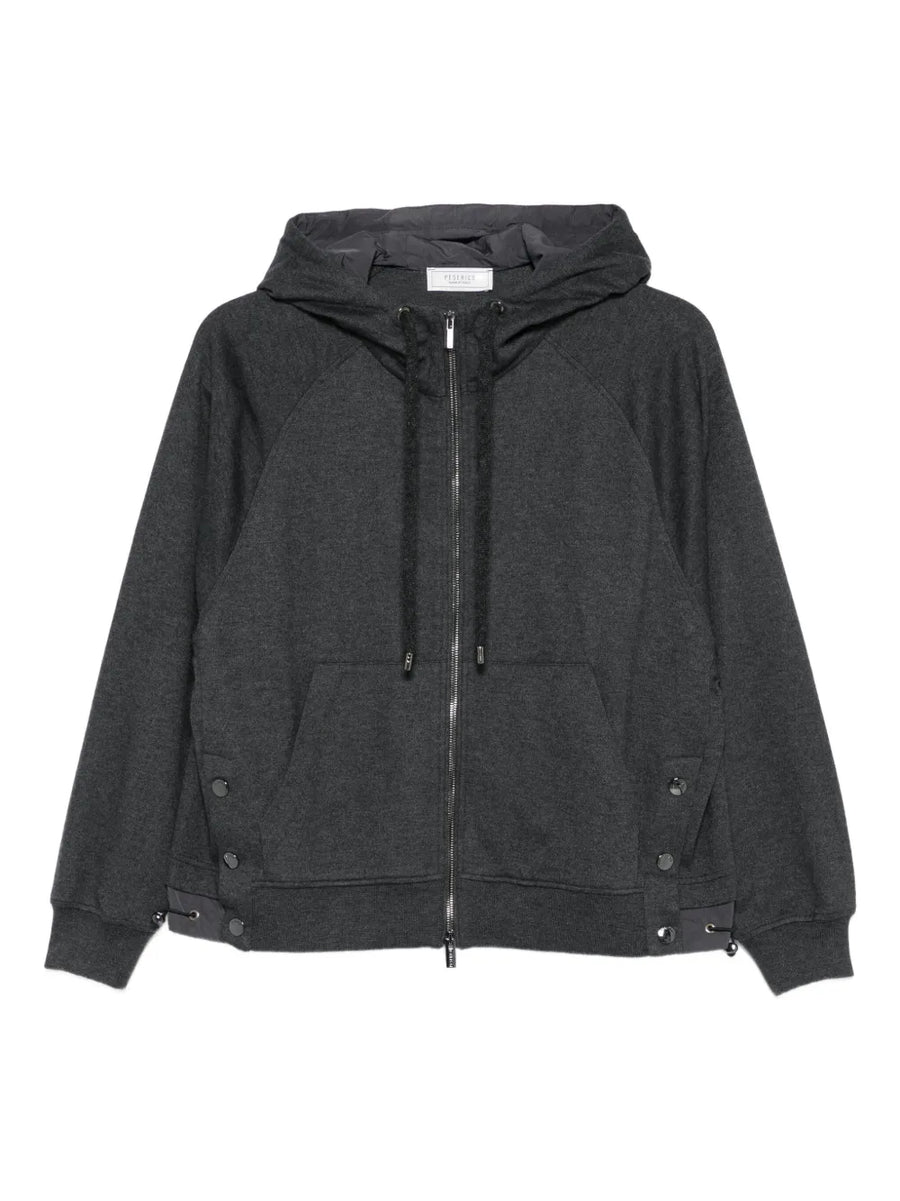 Peserico Polyester 100% hoodie in charcoal