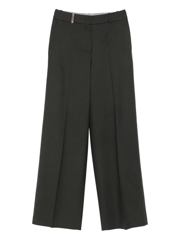 Peserico Outer: Virgin Wool 99% trousers in dark grey
