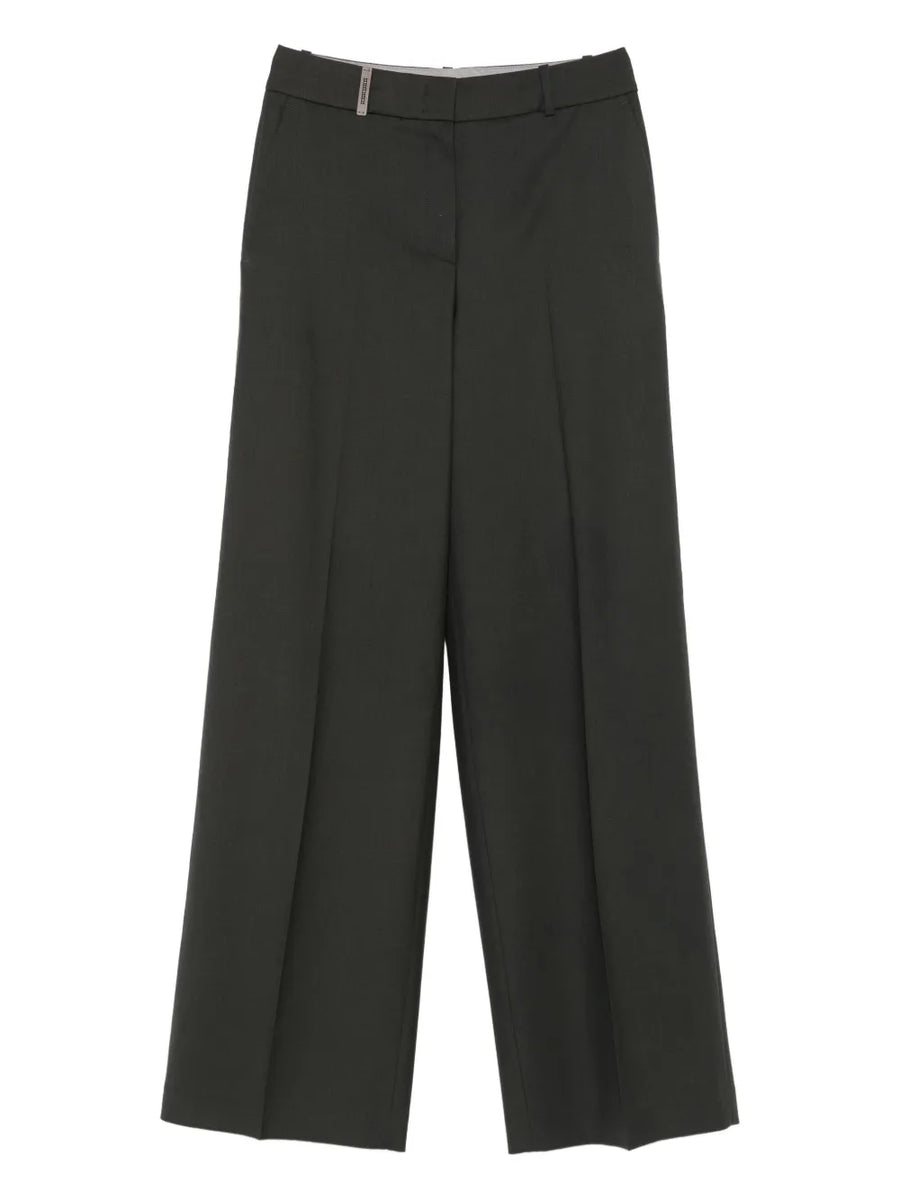 Peserico Outer: Virgin Wool 99% trousers in dark grey